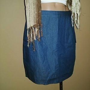 3/$50 sale TOBI SMALL BLUE DENIM JEAN SKIRT